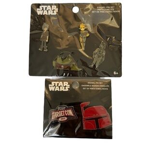 Funko Star Wars 6 Enamel Pins Tatooine Rhapsody Waver Band Boba Fett Target Con